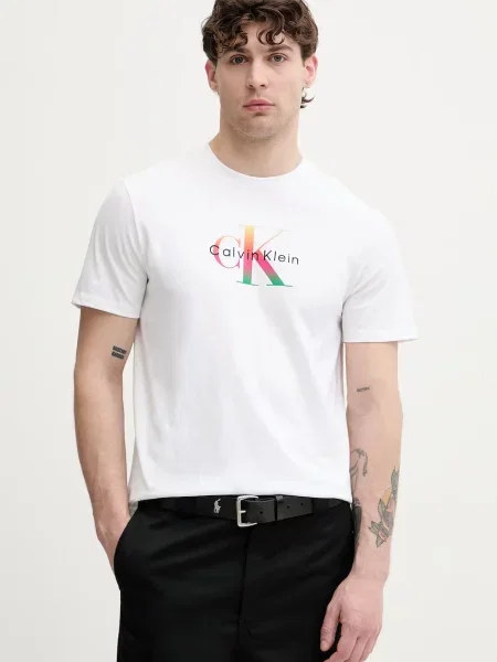 Calvin Klein Jeans t-shirt ανδρικό λευκό