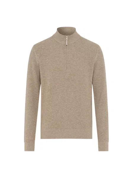 Sweter Brax z kaszmiru brązowy