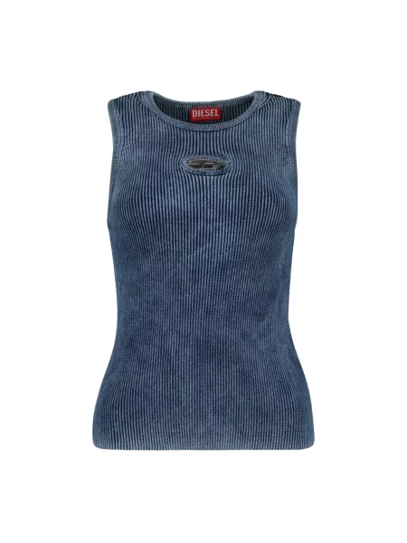 Top Diesel koronkowy na ramiączkach niebieski