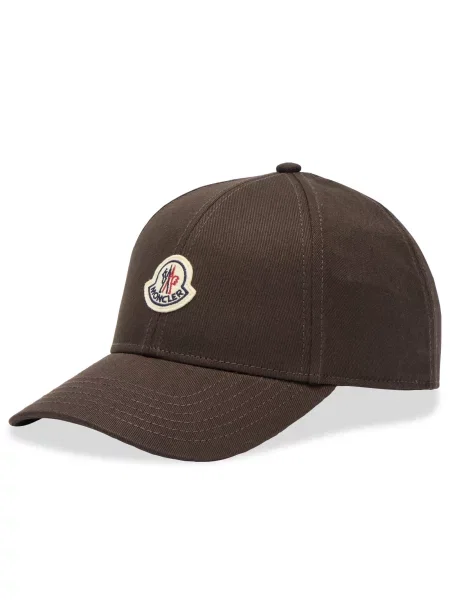 Czapka z daszkiem Moncler brązowa