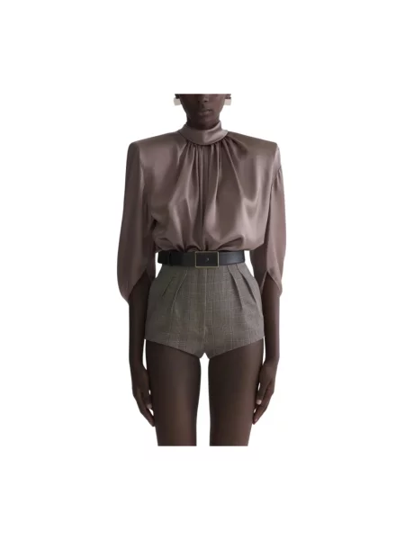 Bluzka Mugler beżowa