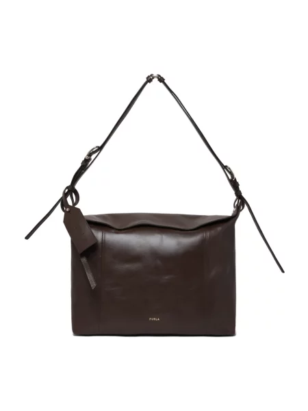Torebka hobo Furla skórzana brązowa