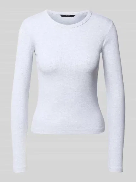 Bluzka z długim rękawem o kroju slim fit z mieszanki bawełny model ‘CHLOE’ Vero Moda