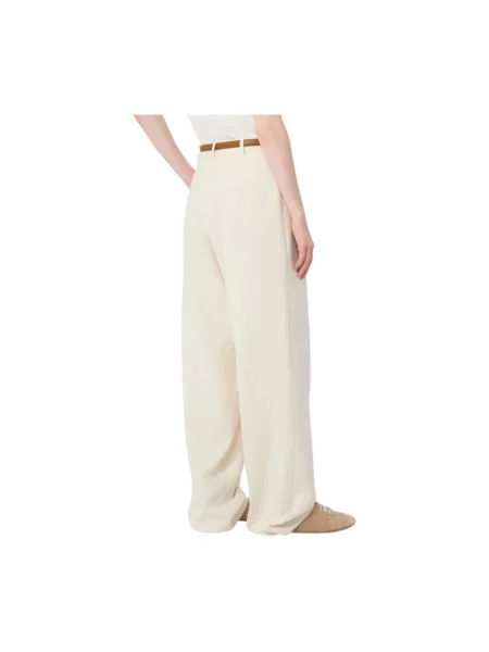 Spodnie Max Mara Studio beżowe