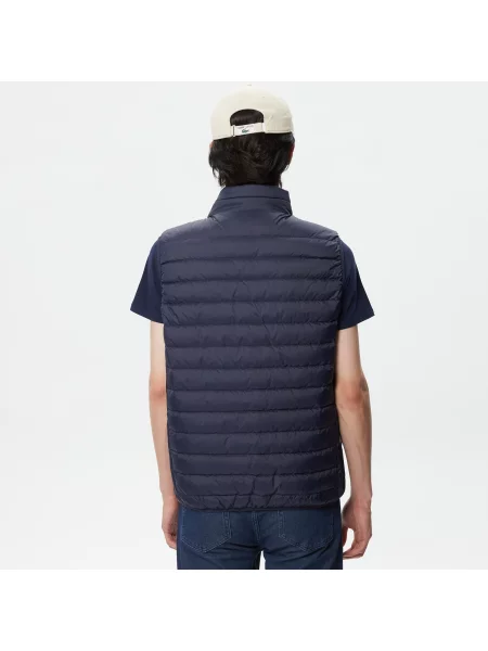 Lacoste Kamizelka Ze Stójką Pikowana granatowa