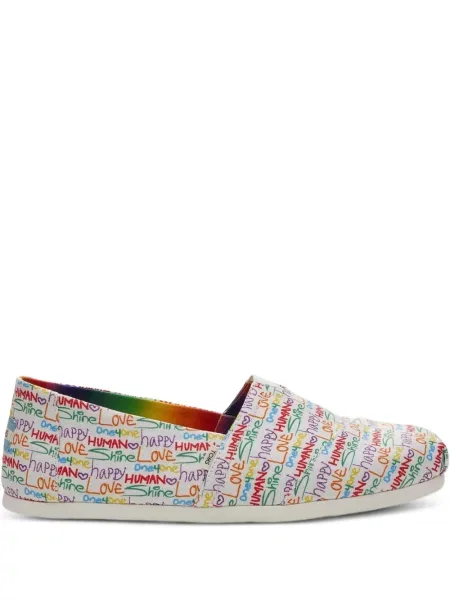 Espadrilky Toms s potiskem bílé