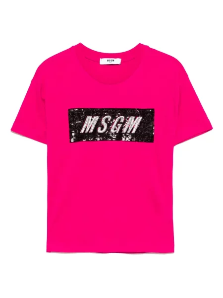 Koszulka dziecięca Msgm różowa
