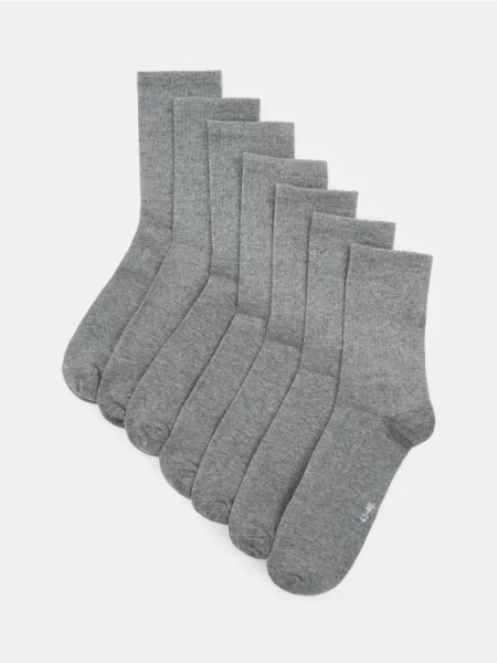 Sinsay Dlouhé ponožky OEKO-TEX 7 pack šedá