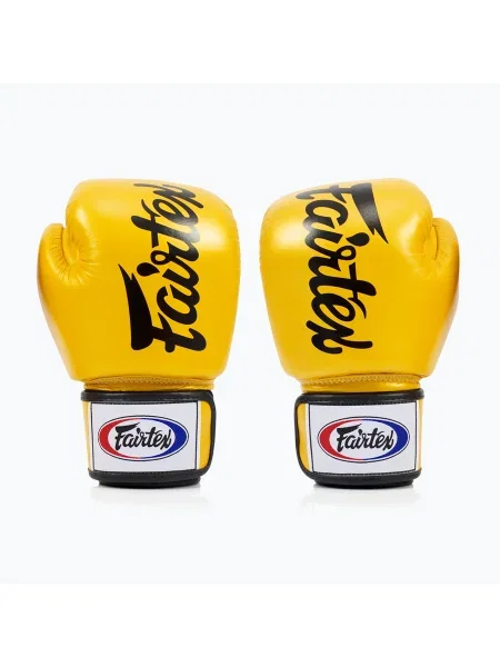 Златни боксови ръкавици Fairtex Deluxe Tight-Fit