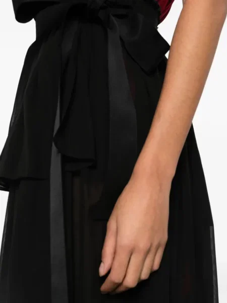 Pantaloni Lanvin cu funde negru