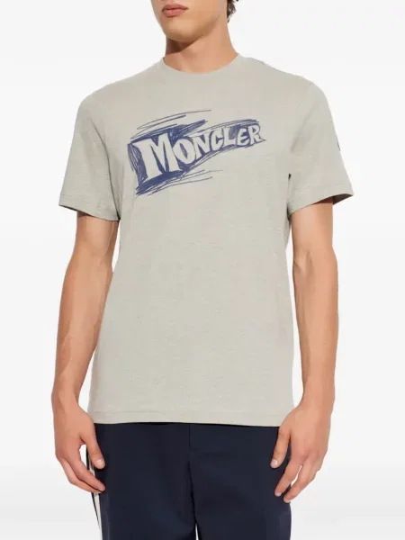 Tricou Moncler cu imagine gri