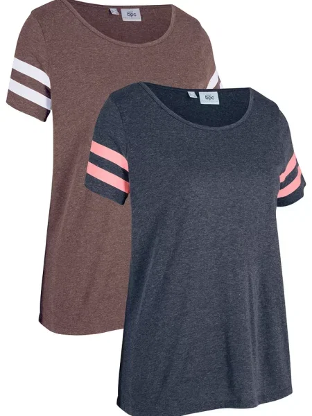 Lekki sportowy T-shirt 2 szt. szara