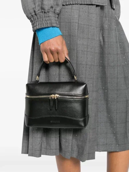 Geantă shopper Sandro din piele negru