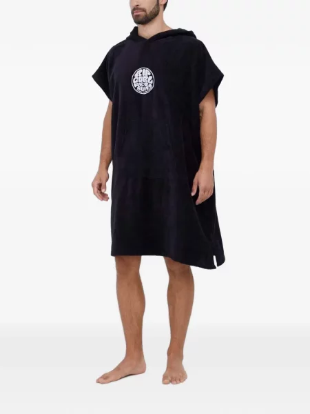 Poncho Rip Curl cu glugă cu autograf negru