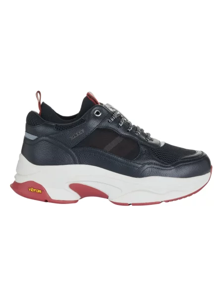Sneakersy Bally skórzane na platformie czarne