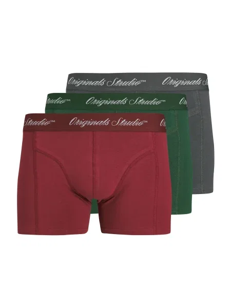 JACK & JONES Boksarice JACNORREBRO / temno zelena / rdeča siva