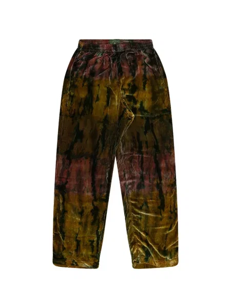 Pantaloni Denim Tears din velur cu legături alergare maro