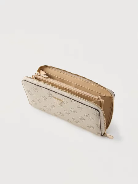 GUESS Peňaženka DIANA brokátová béžová