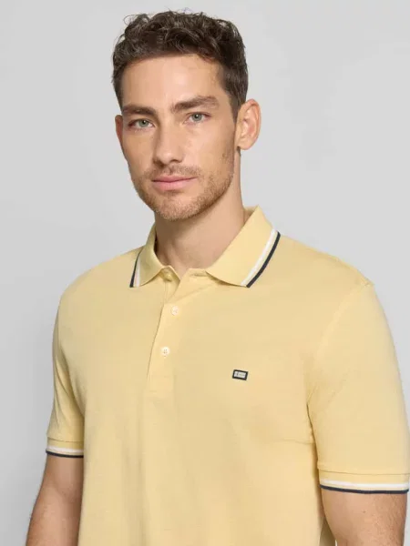 Koszulka polo w kroju regular fit z kontrastowymi paskami Christian Berg Men