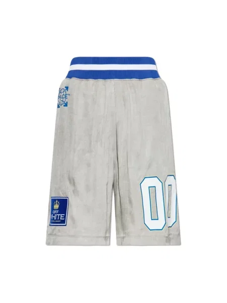 Szorty Off-white z nadrukiem białe