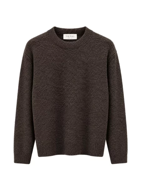 Bouclé pulover The Pull maro