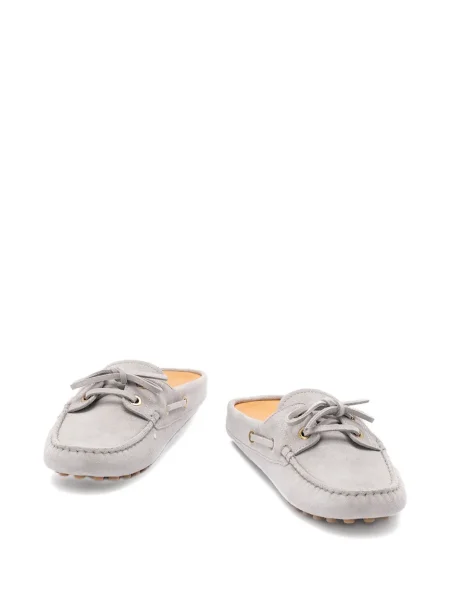 Papuci tip mules Tod's din piele de căprioară gri