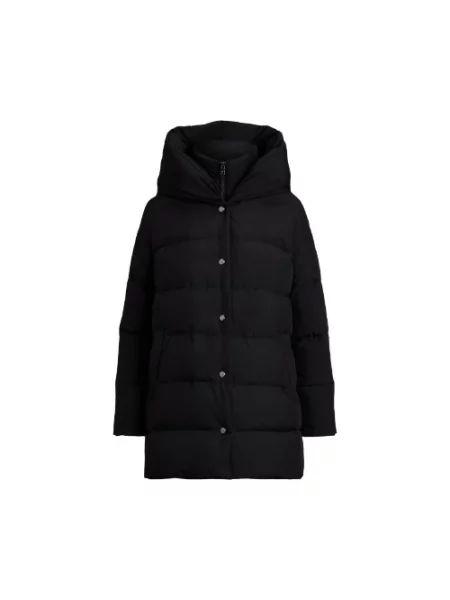 Kurtka puchowa z wpuszczanymi Lauren Ralph Lauren czarna