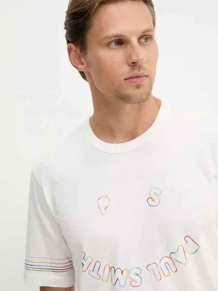 Футболка PS Paul Smith з принтом білий