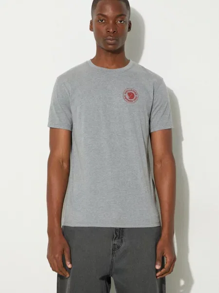 Футболка Fjallraven з принтом сірий