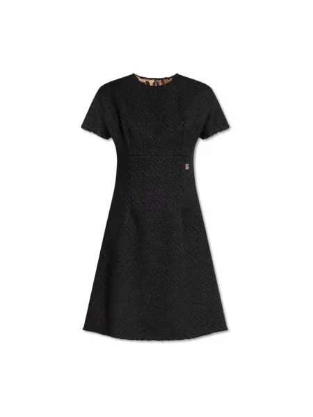 Sukienka Dolce And Gabbana tweedowa czarna