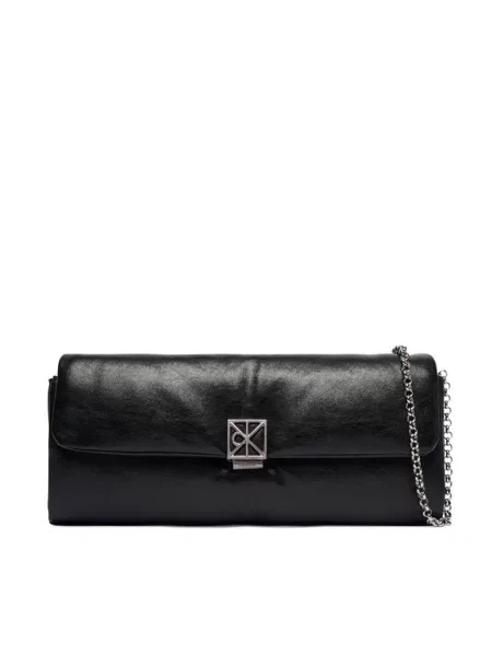 Calvin Klein Дамска чанта Emblem Hw Padded Clutch черен