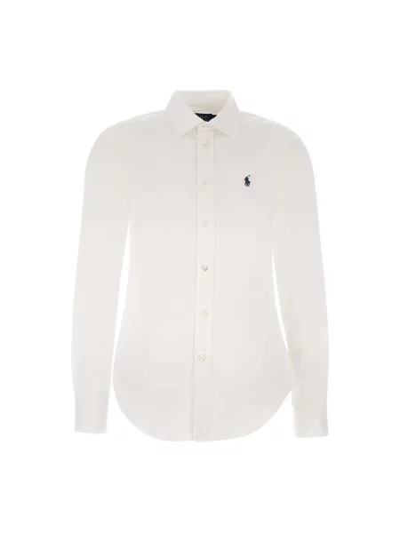 Długa koszula Polo Ralph Lauren z długim rękawem z twillu biała