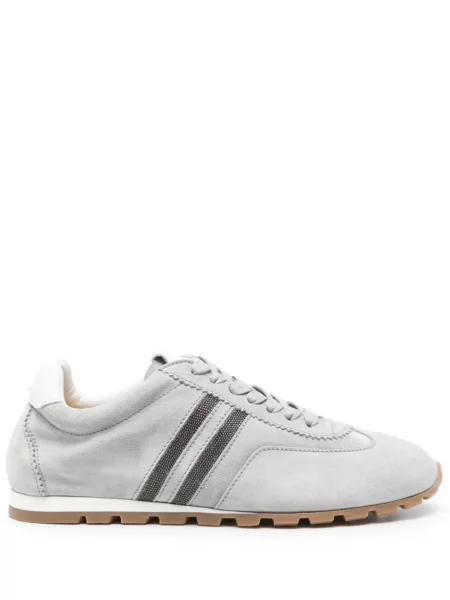 Sneakerși Doucal's din piele de căprioară gri