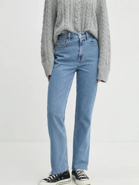 Дънки Hollister Co. с висока талия синьо