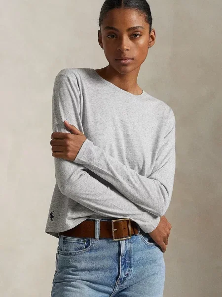 Tricou mânecă lungă Polo Ralph Lauren gri