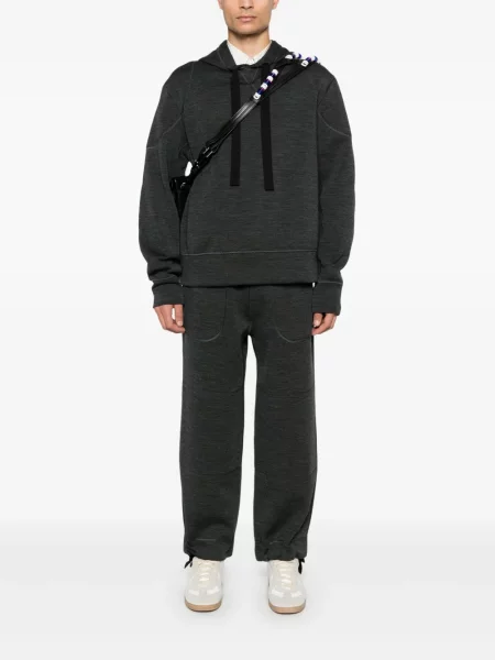 Hanorac cu glugă Jil Sander gri