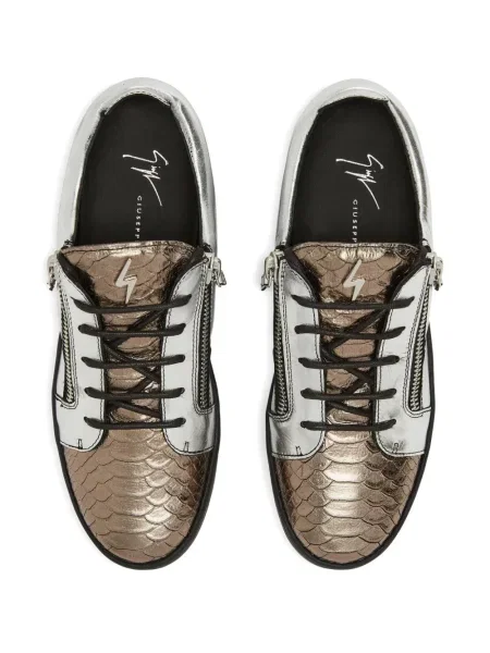Δερμάτινα sneakers Giuseppe Zanotti Frankie γκρι
