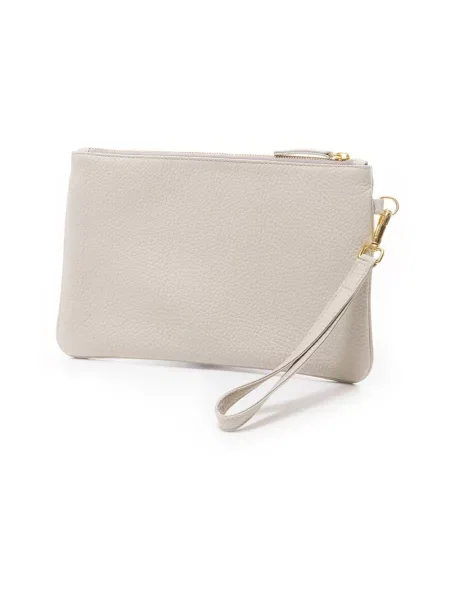 Kopertówka Eleventy skórzana beżowa