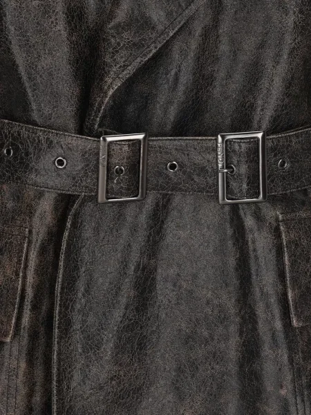 Trenci Fendi din piele maro