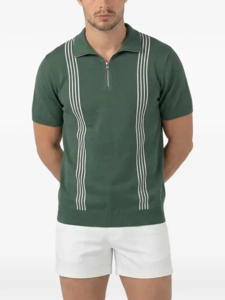 Prugasta polo majica Ron Dorff zelena
