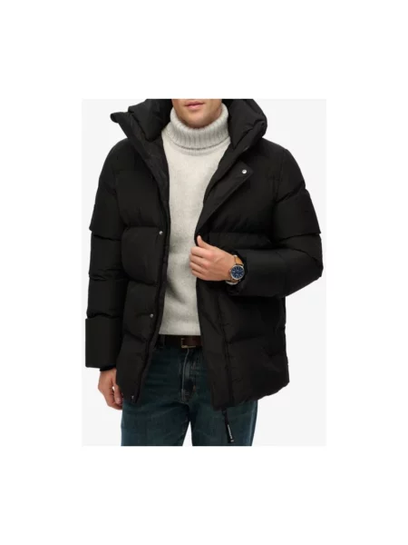 Kurtka z kapturem Superdry Baffle Sports S czarny