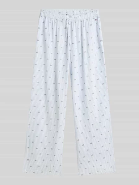 Spodnie od piżamy z nadrukiem z Tommy Hilfiger niebieskie