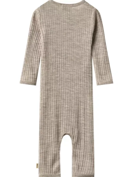 Wheat kombinezon za bebe s merino vunom bež