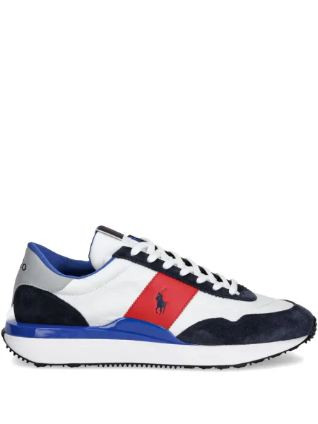 Велурени маратонки Polo Ralph Lauren на цветя с принт черно