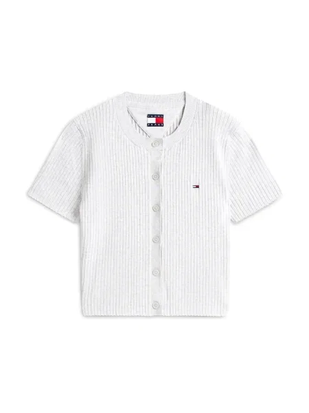 Tommy Jeans Geacă tricotată ESSENTIAL amestecat gri