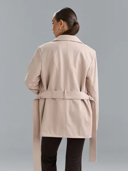 Жакет ISSA Plus штучна замша бежевий