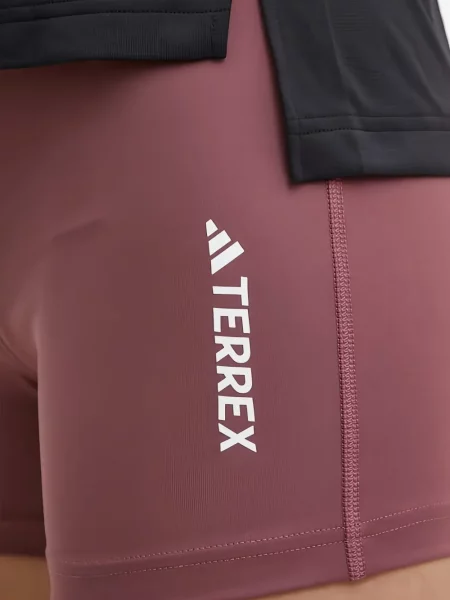 Komplet dresowy Adidas koronkowy sznurowany w paski różowy