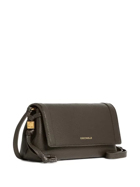 Geanta crossbody Coccinelle din piele maro