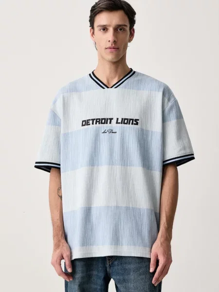 Les Deux T-shirt x Detroit Lions niebieska