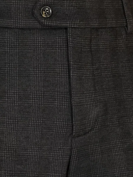 Pantaloni B Settecento în carouri gri